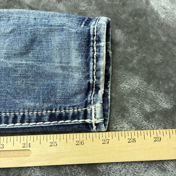 Rock Revival Jeans Women’s 25 Blue Destroyed SUNDEE "R" Flap Ankle Skinny - Picture 10 of 12